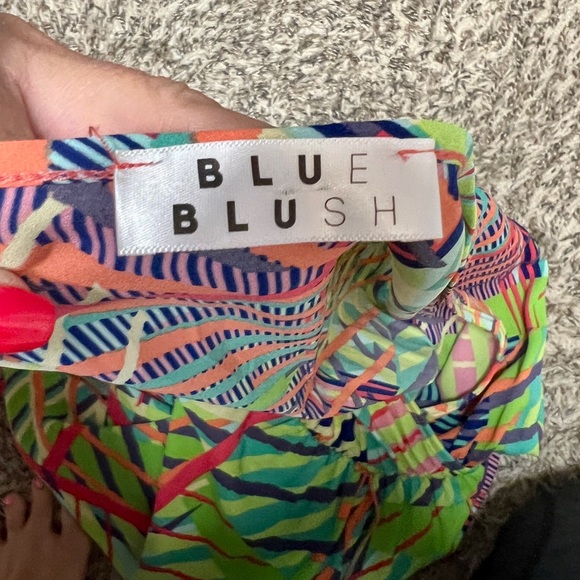 Blue Blush Multicolor‎ Abstract Romper Size S - Picture 6 of 7